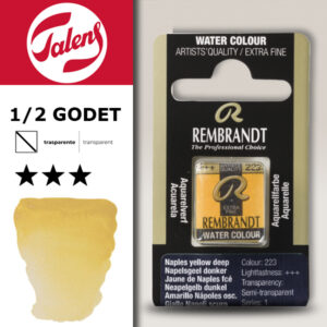 223 - Giallo Napoli Scuro Acquerello 1/2 Godet Rembrandt Aquarel Talens