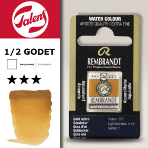 231 - Ocra d'Oro Acquerello 1/2 Godet Rembrandt Aquarel Talens