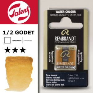 234 - Terra di Siena Acquerello 1/2 Godet Rembrandt Aquarel Talens