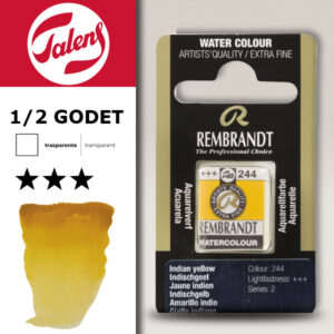 244 - Giallo Indiano Acquerello 1/2 Godet Rembrandt Aquarel Talens