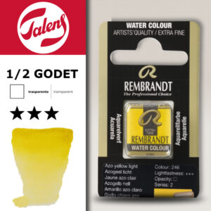 246 - Giallo Azoico Chiaro Acquerello 1/2 Godet Rembrandt Aquarel Talens