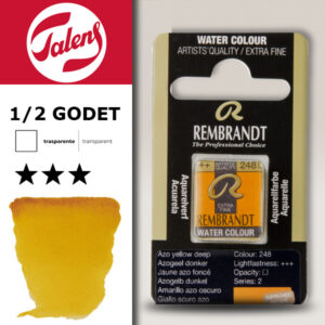 248 - Giallo Azoico Scuro Acquerello 1/2 Godet Rembrandt Aquarel Talens