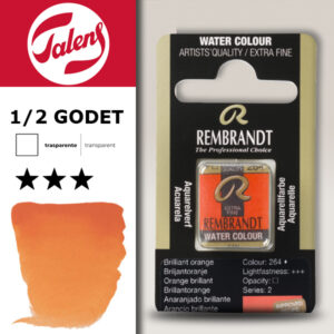 264 - Arancio Brillante Acquerello 1/2 Godet Rembrandt Aquarel Talens Talens