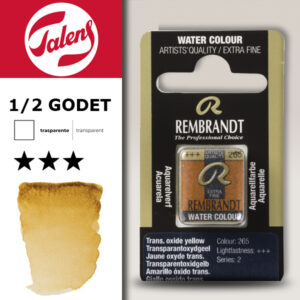 265 - Giallo Ossido Permanente Acquerello 1/2 Godet Rembrandt Aquarel Talens