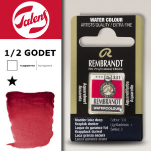 331 - Lacca Garanza Scuro Acquerello 1/2 Godet Rembrandt Aquarel Talens