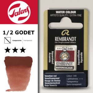 349 - Rosso Veneziano Acquerello 1/2 Godet Rembrandt Aquarel Talens