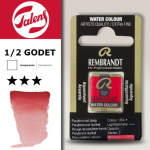 354 - Rosso Perylene Scuro Acquerello 1/2 Godet Rembrandt Aquarel Talens