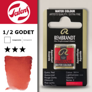 364 - Rosso Quinacridone Acquerello 1/2 Godet Rembrandt Aquarel Talens