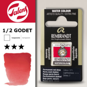 371 - Rosso Permanente Scuro Acquerello 1/2 Godet Rembrandt Aquarel Talens