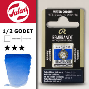 512 - Blu Cobalto Oltremare Acquerello 1/2 Godet Rembrandt Aquarel Talens