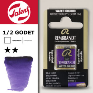 548 - Blu Viola Acquerello 1/2 Godet Rembrandt Aquarel Talens