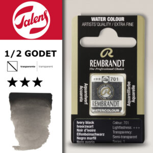 701 - Nero d'Avorio Acquerello 1/2 Godet Rembrandt Aquarel Talens