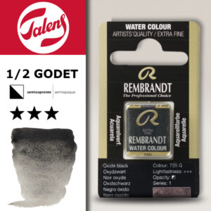 735 - Nero Ossido Acquerello 1/2 Godet Rembrandt Aquarel Talens