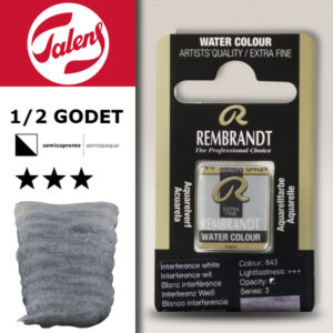 843 - Interference Bianco Acquerello 1/2 Godet Rembrandt Aquarel Talens
