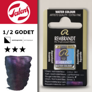 861 - Chamel Rosso Viola Blu Acquerello 1/2 Godet Rembrandt Aquarel Talens