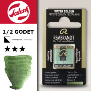 864 - Sparkle Verde Acquerello 1/2 Godet Rembrandt Aquarel Talens