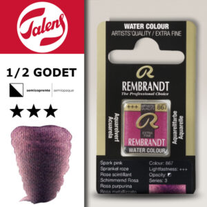 867 - Sparkle Rosa Acquerello 1/2 Godet Rembrandt Aquarel Talens