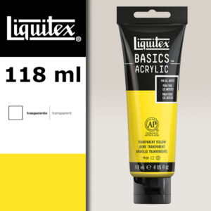 L007 - 045 - Giallo Trasparente 118 ML Colore Acrilico Liquitex Basics
