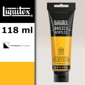 L013 - 163 - Giallo di Cadmio Scuro Imit 118 ML Colore Acrilico Liquitex Basics