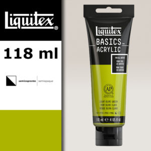 L058 - 218 - Verde Oliva Chiaro 118 ML Colore Acrilico Liquitex Basics