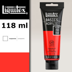 L021 - 983 - Rosso Fluorescente 118 ML Colore Acrilico Liquitex Basics