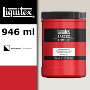 L024 - 151 - Rosso Cadmio Medio Imit 946 ML Colore Acrilico Liquitex Basics