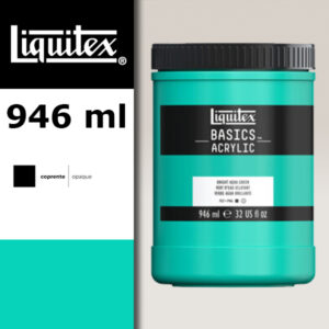 L052 - 660 - Verde Acqua Brillante 946 ML Colore Acrilico Liquitex Basics
