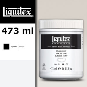 432 - Bianco Titanio 473 ML Colore Acrilico Heavy Body Extra-Fine Liquitex