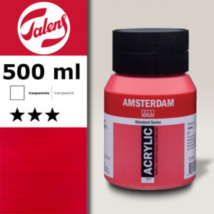 317 - Rosso Trasparente Medio Acrilico 500 ML Amsterdam Acrylic Talens