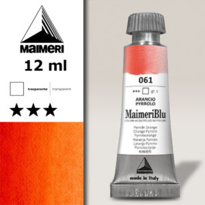 061 - Arancio Pyrrolo Colori ad  Acquerello 12 ML Maimeri Blu