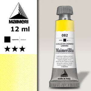 082 - Giallo Di Cadmio Limone Colori ad  Acquerello 12 ML Maimeri Blu