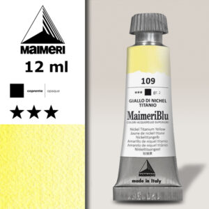 109 - Giallo Di Nichel Titanio Colori ad  Acquerello 12 ML Maimeri Blu
