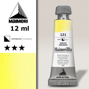 121 - Giallo Vanadio Colori ad  Acquerello 12 ML Maimeri Blu