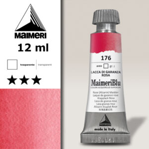 176 - Lacca Di Garanza Rosa Colori ad  Acquerello 12 ML Maimeri Blu