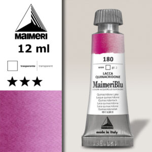 180 - Lacca Quinacridone Colori ad  Acquerello 12 ML Maimeri Blu