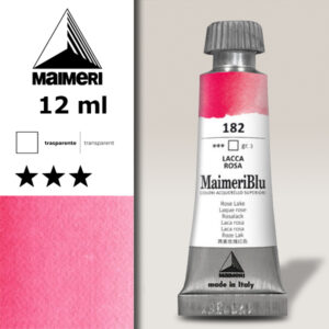 182 - Lacca Rosa Colori ad  Acquerello 12 ML Maimeri Blu