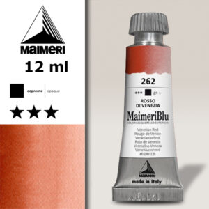 262 - Rosso Di Venezia Colori ad  Acquerello 12 ML Maimeri Blu