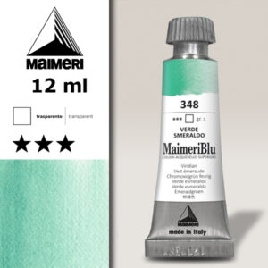 348 - Verde Smeraldo Colori ad  Acquerello 12 ML Maimeri Blu