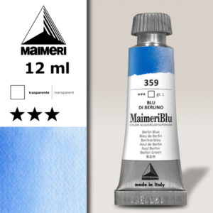 359 - Blu Di Berlino Colori ad  Acquerello 12 ML Maimeri Blu