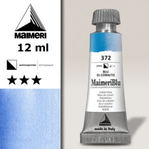 372 - Blu Di Cobalto Colori ad  Acquerello 12 ML Maimeri Blu