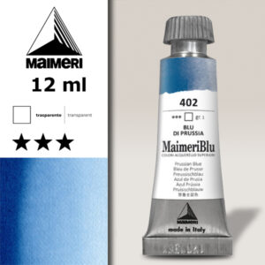 402 - Blu Di Prussia Colori ad  Acquerello 12 ML Maimeri Blu