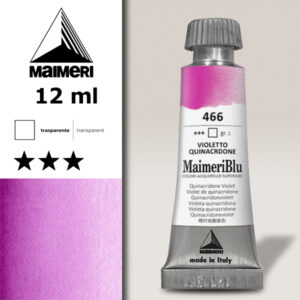 466 - Violetto Quinacrdone Colori ad  Acquerello 12 ML Maimeri Blu
