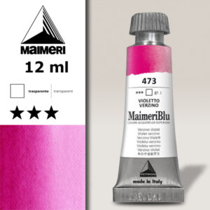 473 - Violetto Verzino Colori ad  Acquerello 12 ML Maimeri Blu