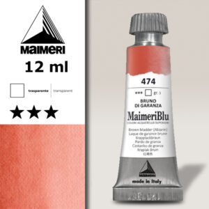 474 - Bruno Di Garanza Colori ad  Acquerello 12 ML Maimeri Blu
