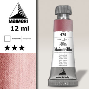479 - Rosa Potter Colori ad  Acquerello 12 ML Maimeri Blu