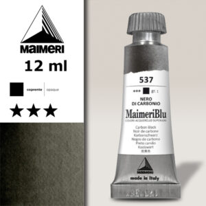 537 - Nero Di Carbonio Colori ad  Acquerello 12 ML Maimeri Blu