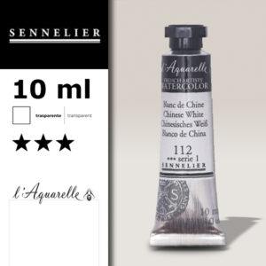 S002 - 112 - Bianco cinese 10 ML Colori Acquerello Sennelier L'Aquarelle - Extra fine