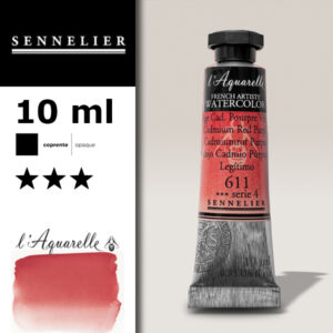 S028 - 611 - Rosso di cadmio porpora 10 ML Colori Acquerello Sennelier L'Aquarelle - Extra fine