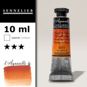 S020 - 645 - Arancio cinese 10 ML Colori Acquerello Sennelier L'Aquarelle - Extra fine
