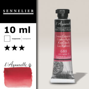 S033 - 688 - Lacca carminio 10 ML Colori Acquerello Sennelier L'Aquarelle - Extra fine